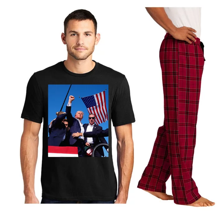 Trump 2024 Donald Trump Fist Pump Pajama Set