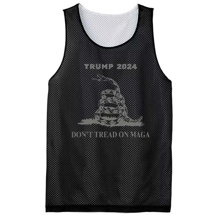 Trump 2024 DonT Tread On Maga Snake Rattlesnake Dark Color Mesh Reversible Basketball Jersey Tank