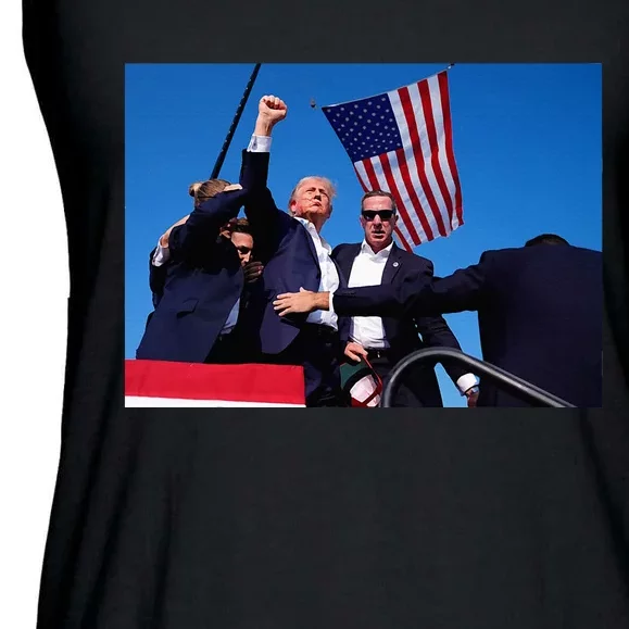 Trump 2024 Donald Trump Fist Pump Ladies Essential Flowy Tank