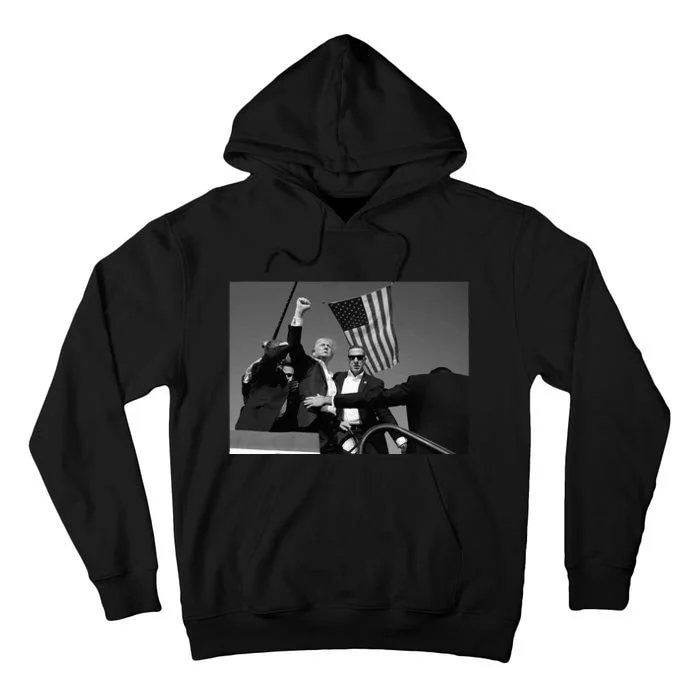 Trump 2024 Donald Trump Fist Pump Tall Hoodie