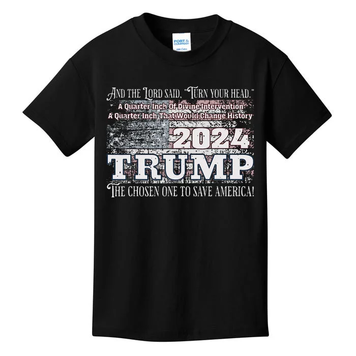 Trump 2024 Divine Intervention The Save America Kids T-Shirt