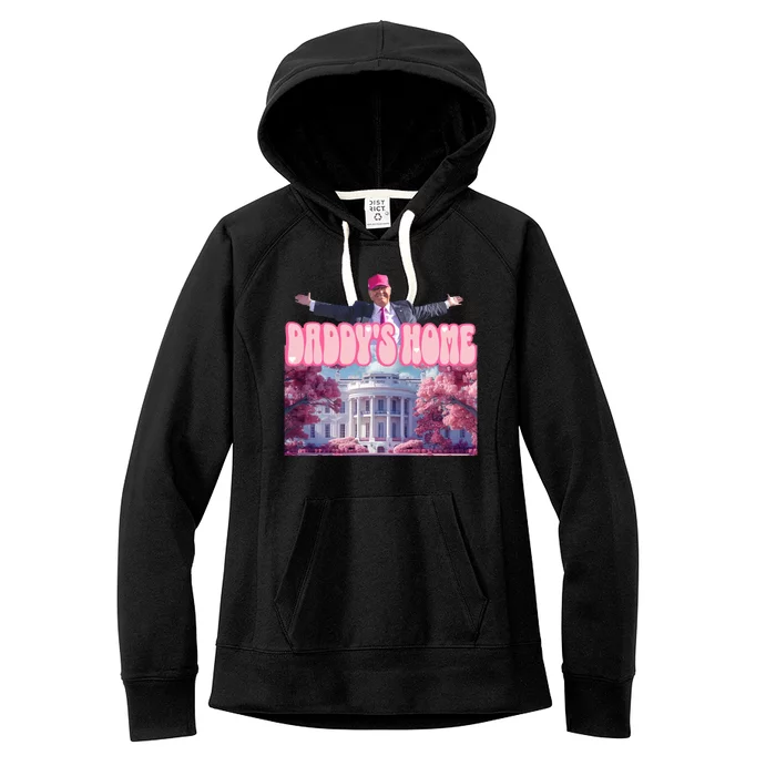 Trump 2024 Daddys Home Pink Classic Women's Fleece Hoodie