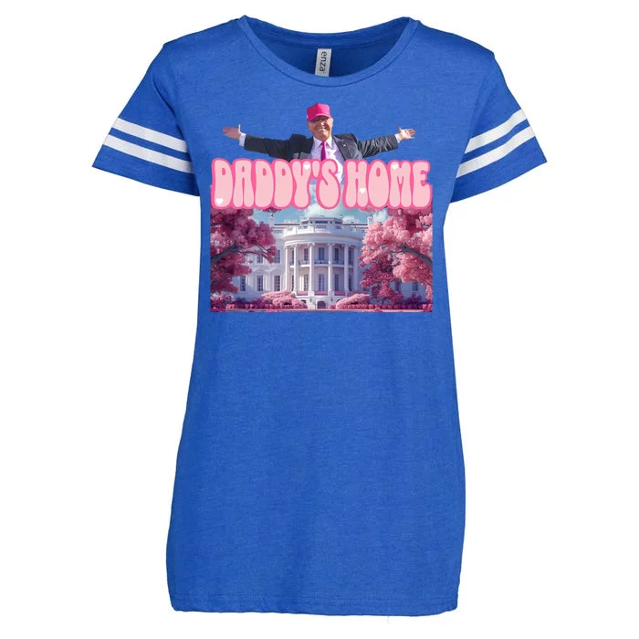 Trump 2024 Daddys Home Pink Classic Enza Ladies Jersey Football T-Shirt