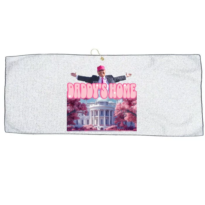 Trump 2024 Daddys Home Pink Classic Large Microfiber Waffle Golf Towel