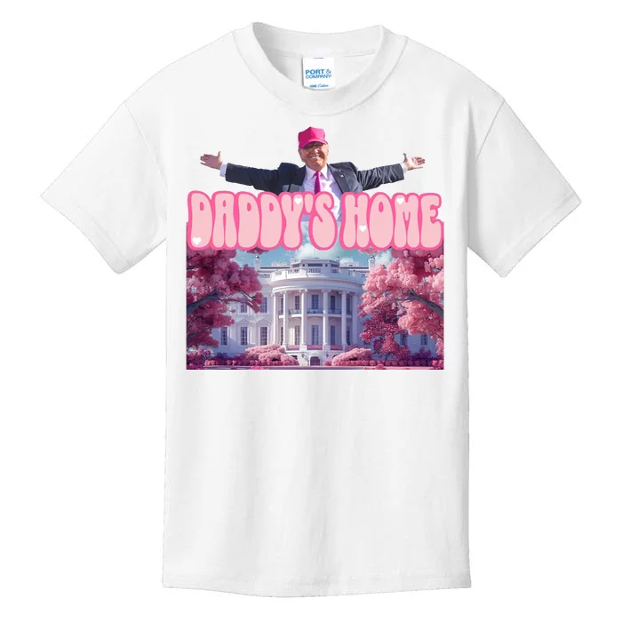 Trump 2024 Daddys Home Pink Classic Kids T-Shirt