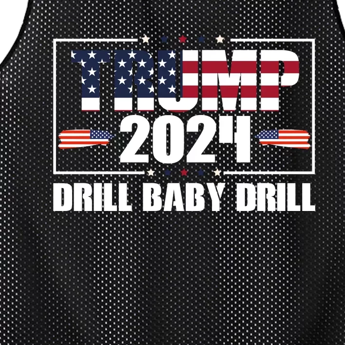 Trump 2024 Drill Baby Drill Mesh Reversible Basketball Jersey Tank