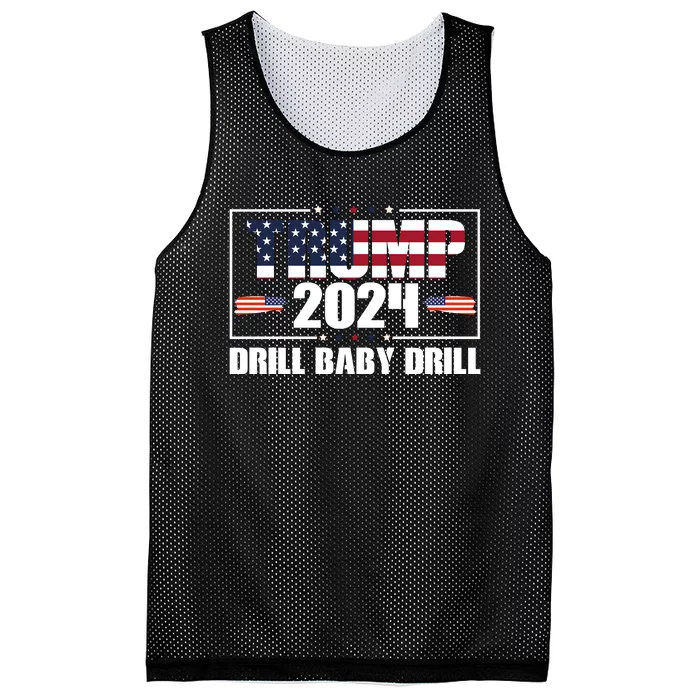 Trump 2024 Drill Baby Drill Mesh Reversible Basketball Jersey Tank