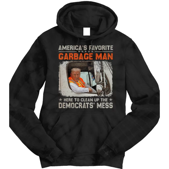 Trump 2024 Election Trump Garbage Man Vote Trump President Gift Tie Dye Hoodie