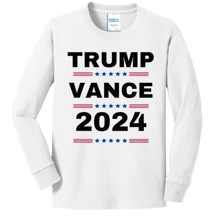 Trumpvance 2024 Election 2024 Kids Long Sleeve Shirt