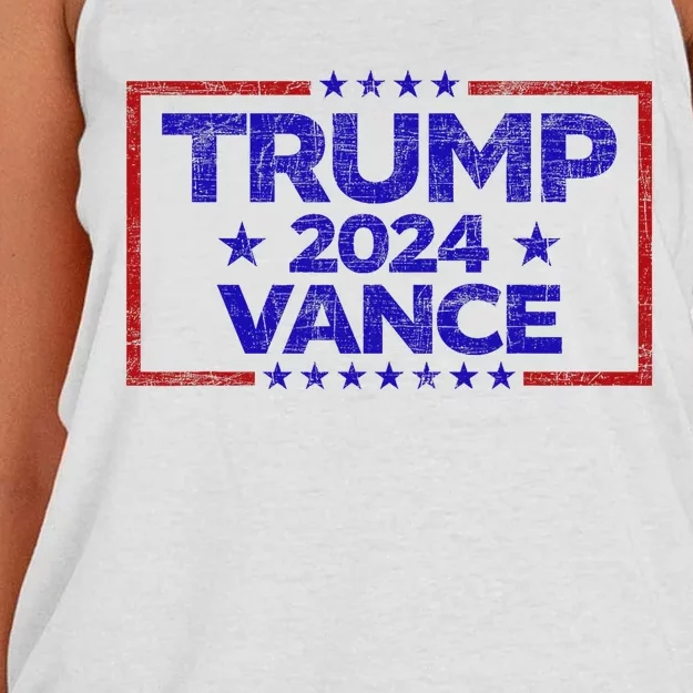 Trump 2024 Election For Republicans Trump Vance 2024 Women's Knotted Racerback Tank