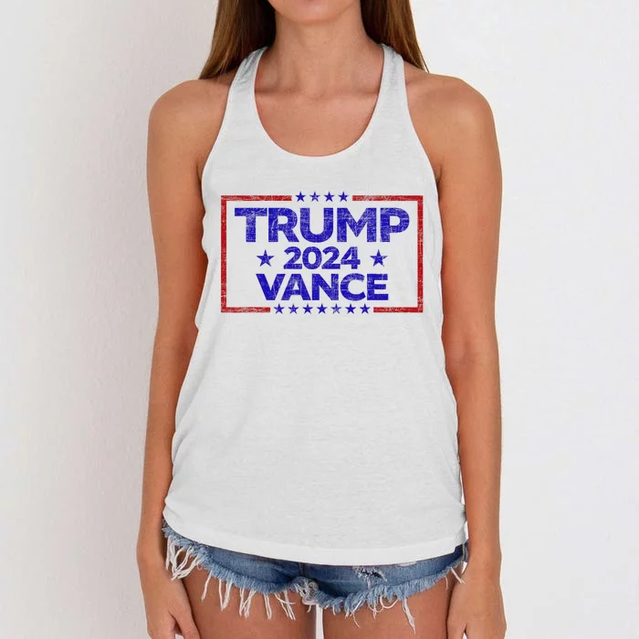 Trump 2024 Election For Republicans Trump Vance 2024 Women's Knotted Racerback Tank