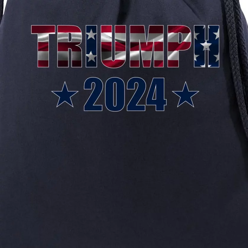 Triumph 2024 Election Donald Trump Great Gift Drawstring Bag