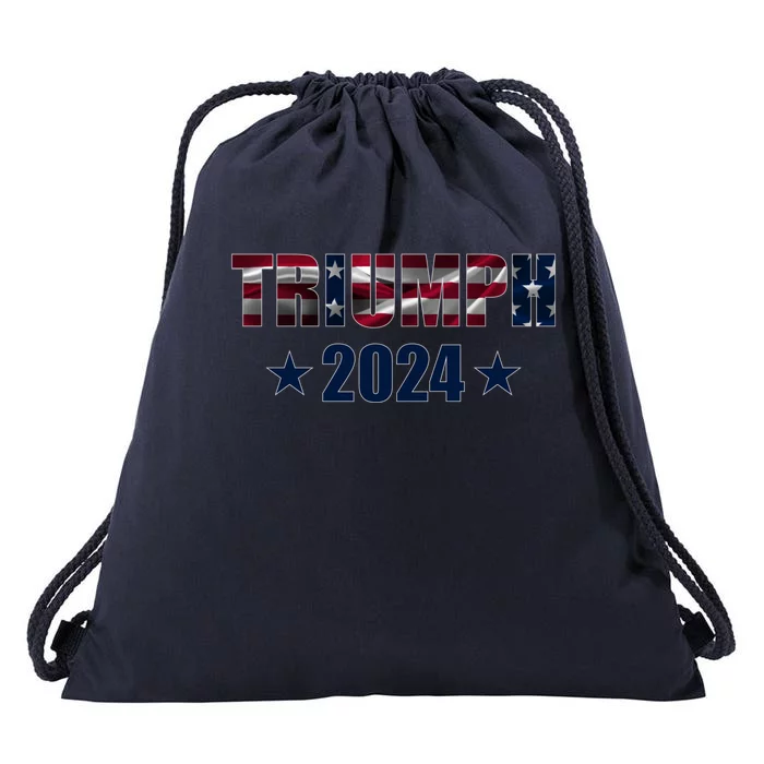 Triumph 2024 Election Donald Trump Great Gift Drawstring Bag