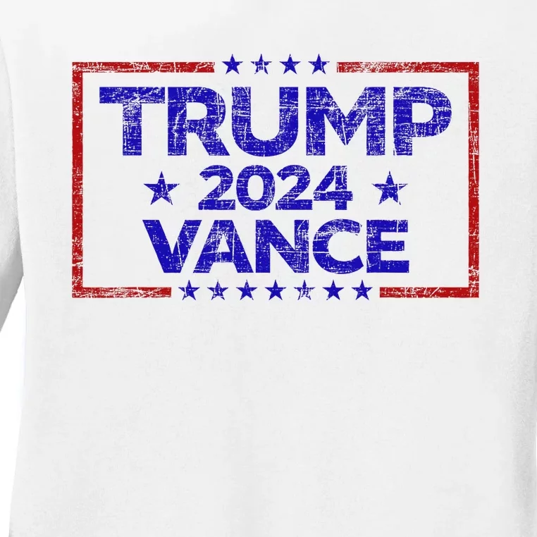 Trump 2024 Election For Republicans Trump Vance 2024 Ladies Long Sleeve Shirt