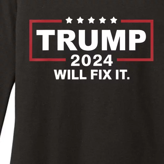 Trump 2024 Election Will Fix It Design Womens CVC Long Sleeve Shirt