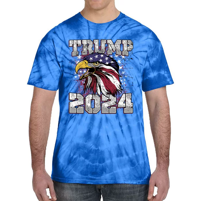 Trump 2024 Eagle Usa Flag Donald Trump Elections 2024 Gift Tie-Dye T-Shirt