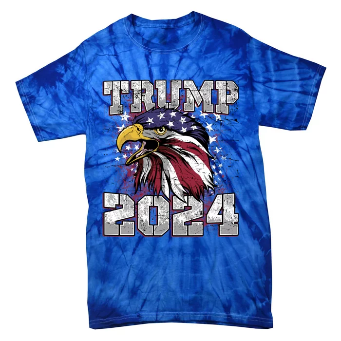 Trump 2024 Eagle Usa Flag Donald Trump Elections 2024 Gift Tie-Dye T-Shirt