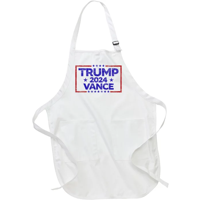 Trump 2024 Election For Republicans Trump Vance 2024 Full-Length Apron With Pocket