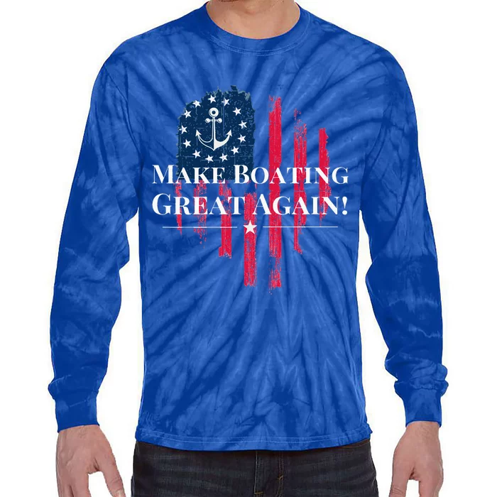 Trump 2024 Election American Flag Tie-Dye Long Sleeve Shirt