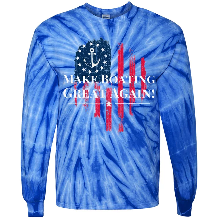 Trump 2024 Election American Flag Tie-Dye Long Sleeve Shirt