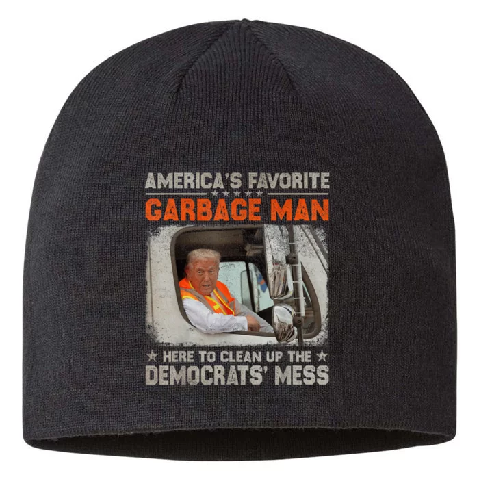 Trump 2024 Election Trump Garbage Man Vote Trump President 8 1/2in Sustainable Knit Beanie