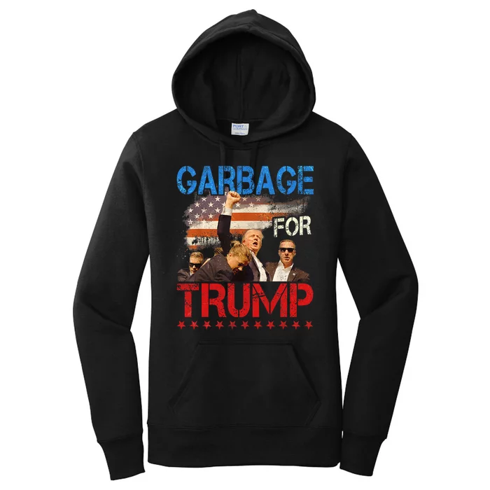 Trump 2024 Election Proud To Be Garbage Vote Trump President Women's Pullover Hoodie