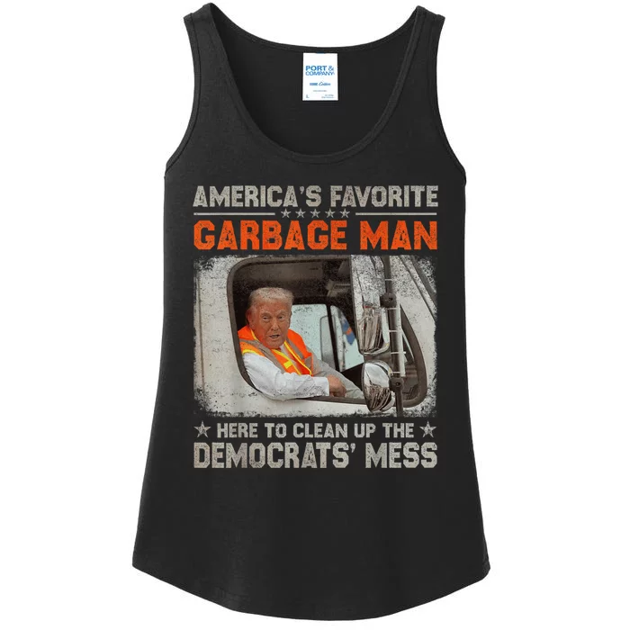 Trump 2024 Election Trump Garbage Man Vote Trump President Ladies Essential Tank