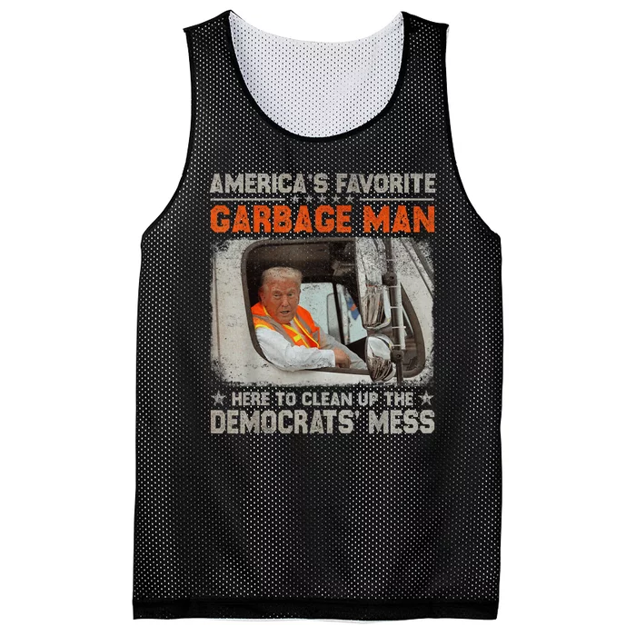 Trump 2024 Election Trump Garbage Man Vote Trump President Mesh Reversible Basketball Jersey Tank