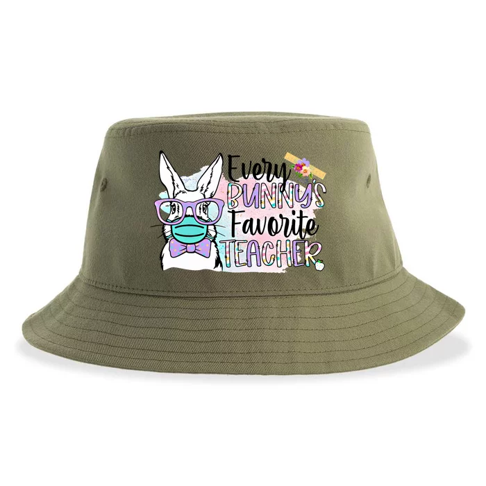 Tg 2021 Easter Day Every Bunny's Favorite Teacher Gift Funny Gift Sustainable Bucket Hat