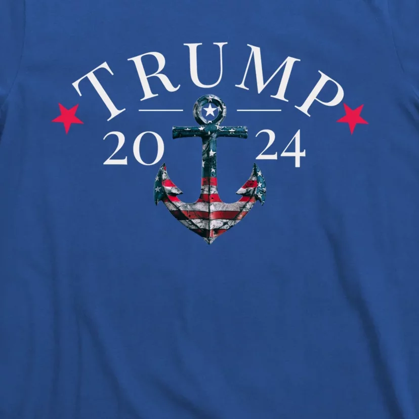 Trump 2024 Election American Flag Anchor Gift T-Shirt