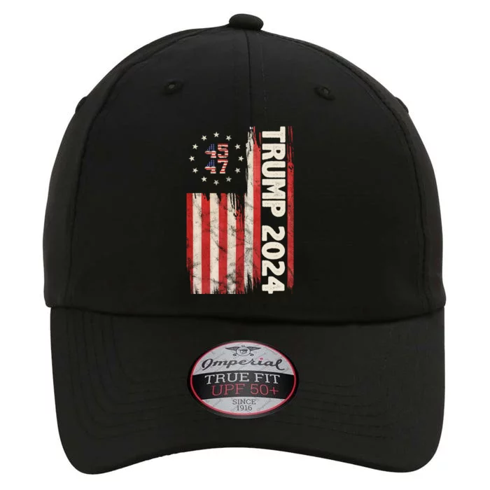 Trump 2024 Election 45 47 Vintage American Flag The Original Performance Cap