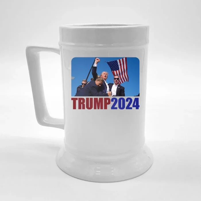 Trump 20247 Election Pennsylvania Rally Shooting Front & Back Beer Stein