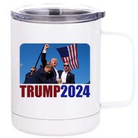 Trump 20247 Election Pennsylvania Rally Shooting 12 oz Stainless Steel Tumbler Cup