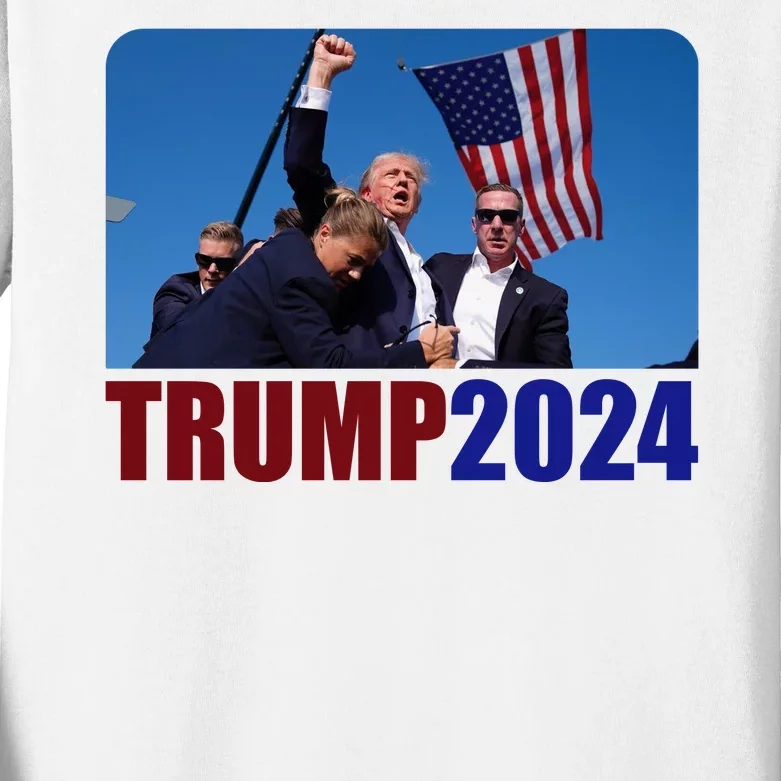 Trump 20247 Election Pennsylvania Rally Shooting Kids Long Sleeve Shirt