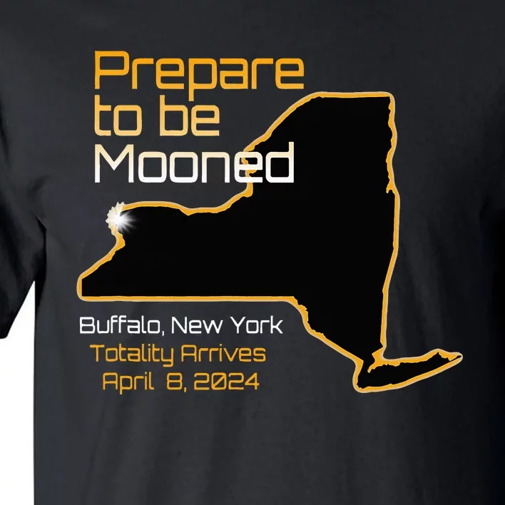 Total 2024 Eclipse Buffalo New York Totality Mooned Tall T-Shirt