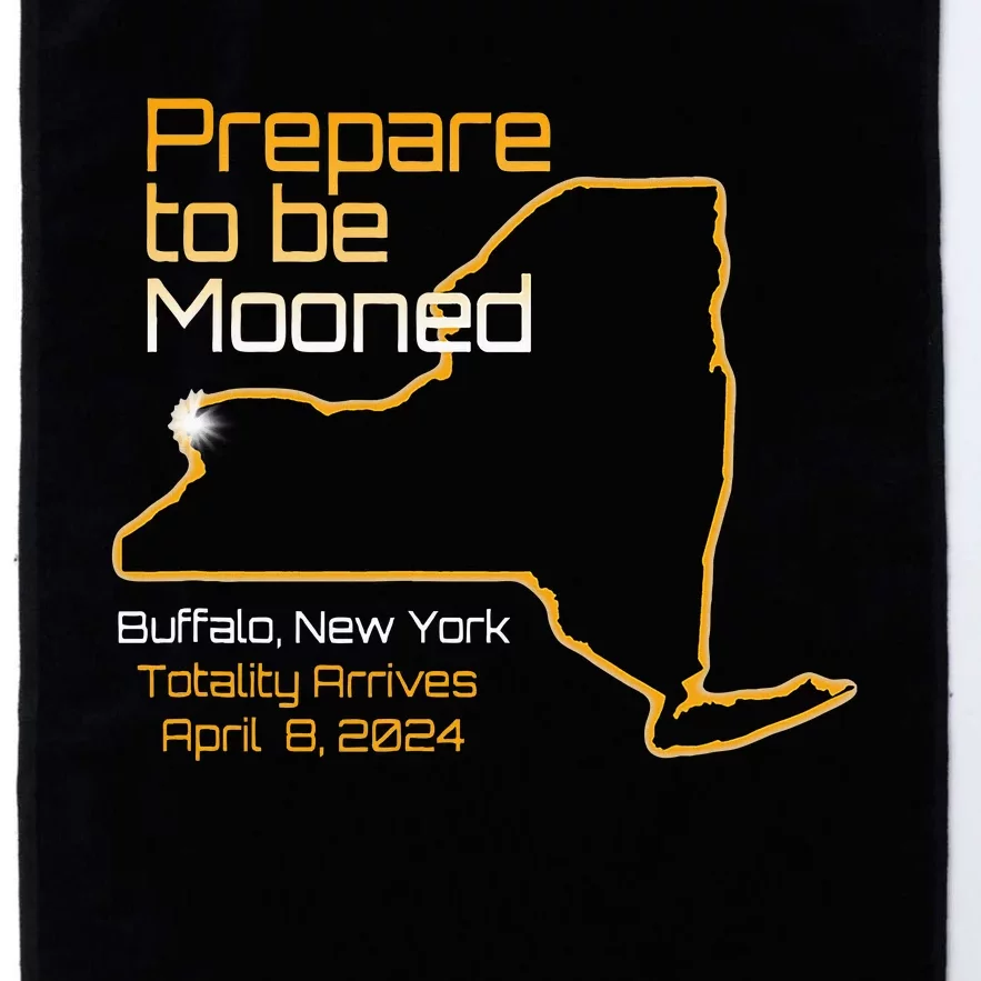 Total 2024 Eclipse Buffalo New York Totality Mooned Platinum Collection Golf Towel