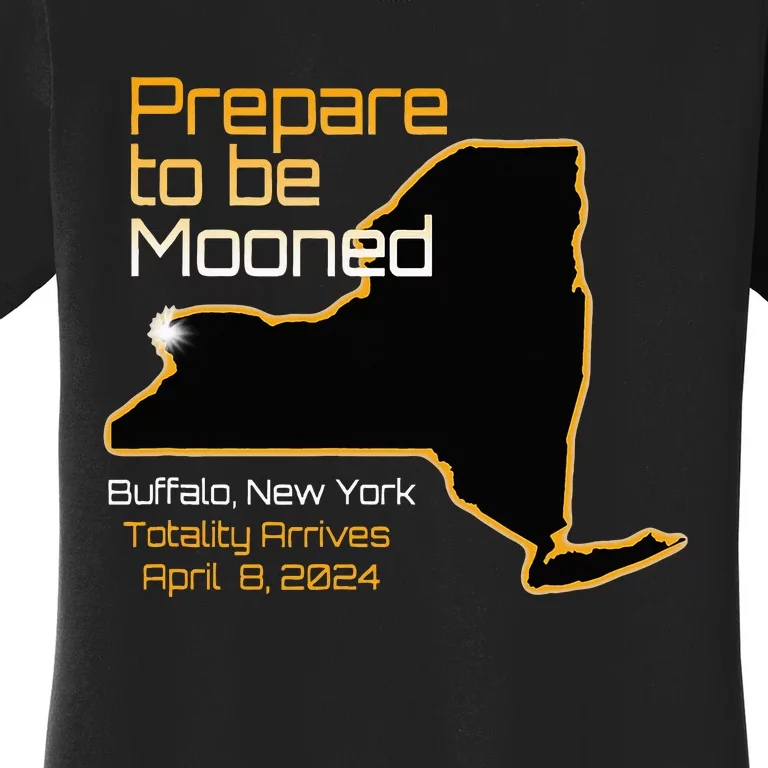 Total 2024 Eclipse Buffalo New York Totality Mooned Women's T-Shirt