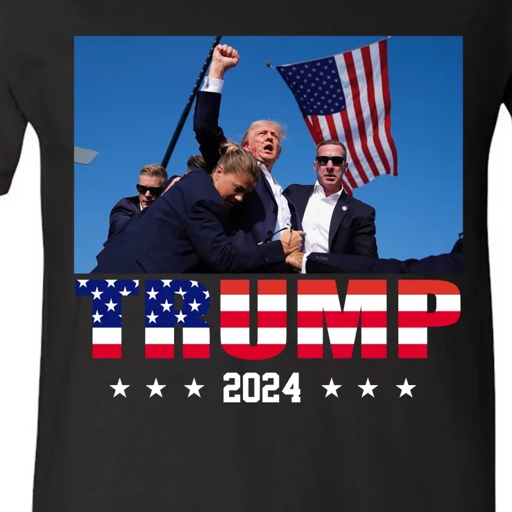 Trump 2024 Election Rally Photo Shooting Pennsylvania V-Neck T-Shirt