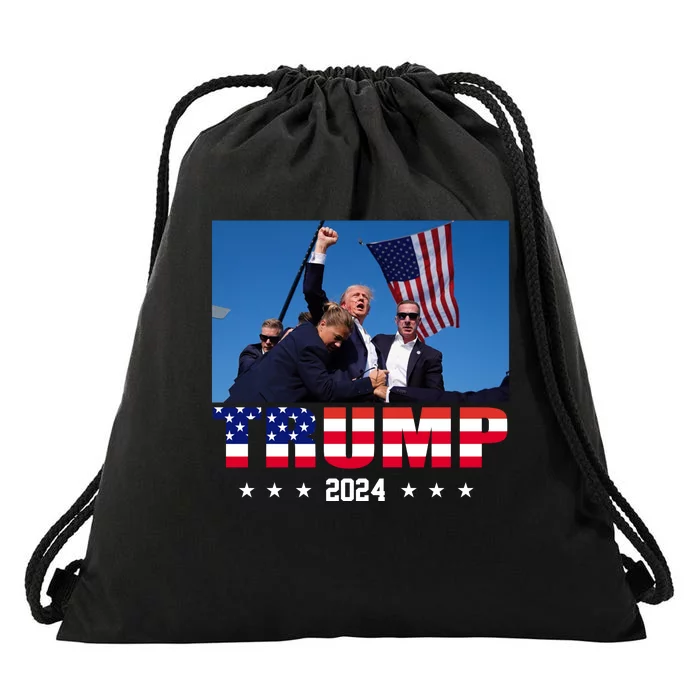 Trump 2024 Election Rally Photo Shooting Pennsylvania Drawstring Bag