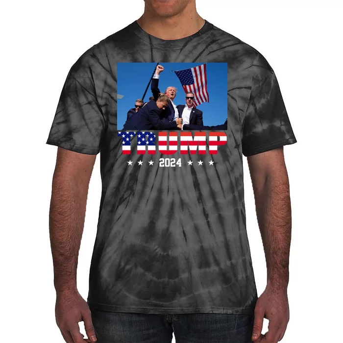 Trump 2024 Election Rally Photo Shooting Pennsylvania Tie-Dye T-Shirt