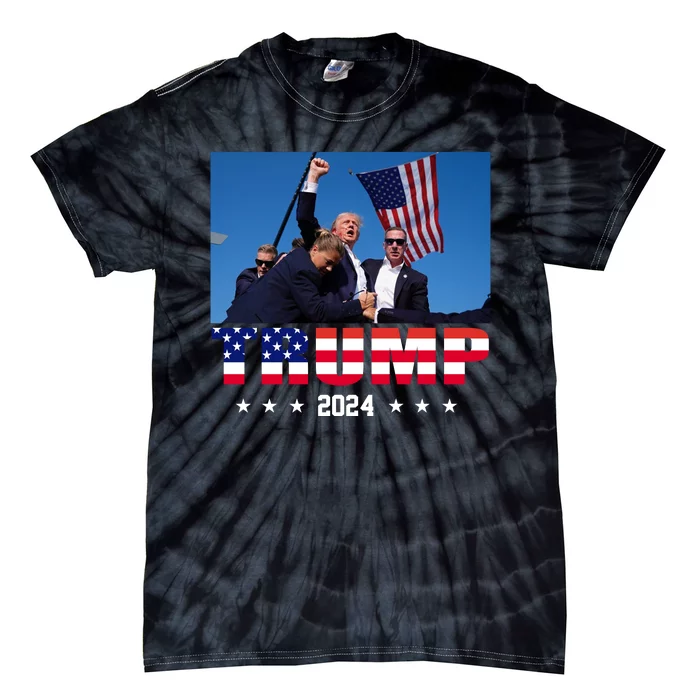 Trump 2024 Election Rally Photo Shooting Pennsylvania Tie-Dye T-Shirt