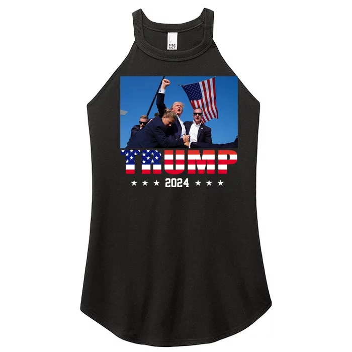 Trump 2024 Election Rally Photo Shooting Pennsylvania Women’s Perfect Tri Rocker Tank