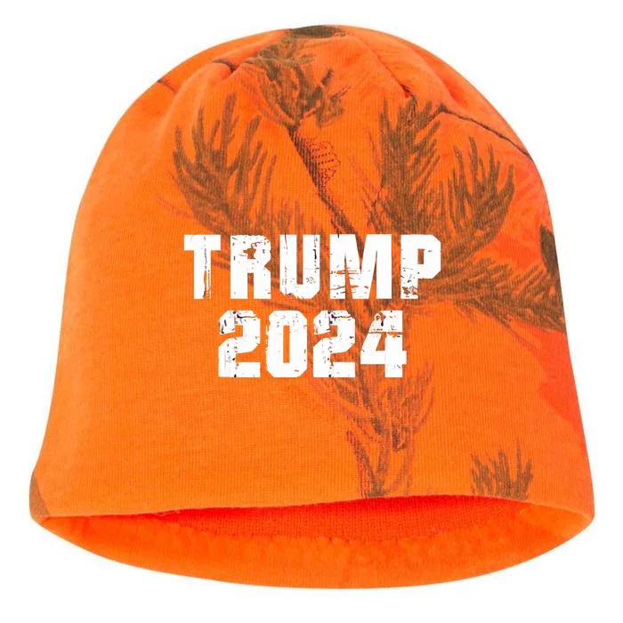 Trump 2024 Election Keep America Great Trump Kati - Camo Knit Beanie