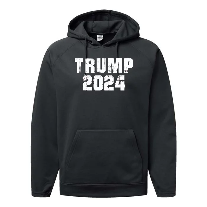 Trump 2024 Election Keep America Great Trump Performance Fleece Hoodie