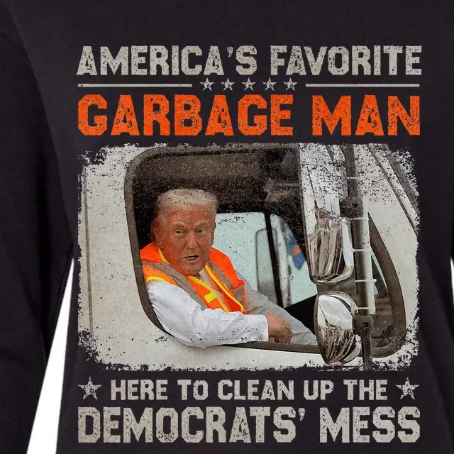 Trump 2024 Election Trump Garbage Man Vote Trump President Womens Cotton Relaxed Long Sleeve T-Shirt