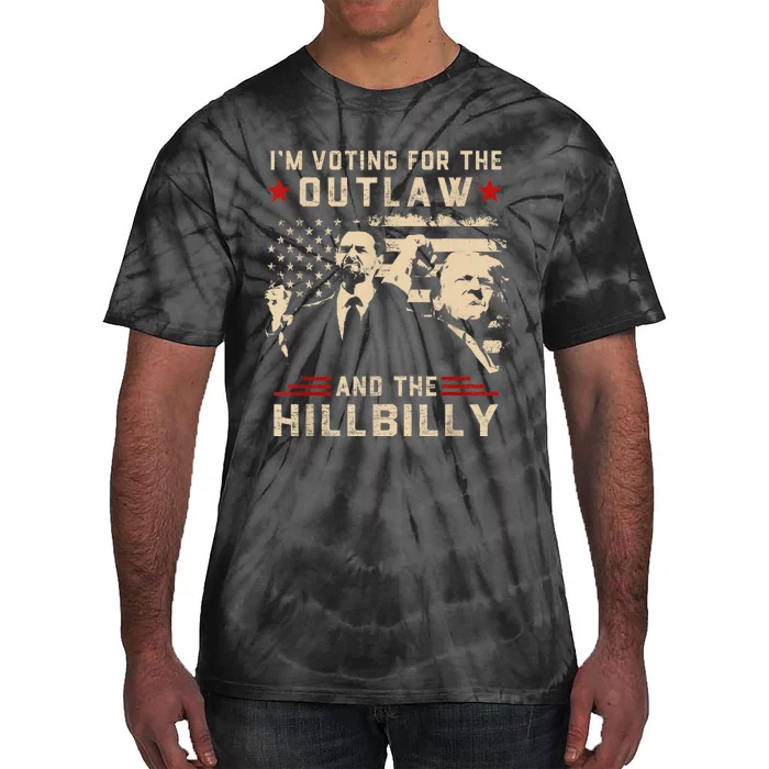 Trump 2024 Flag Outlaw Hillbilly J.D.Vance 2024 Donald Trump Tie-Dye T-Shirt