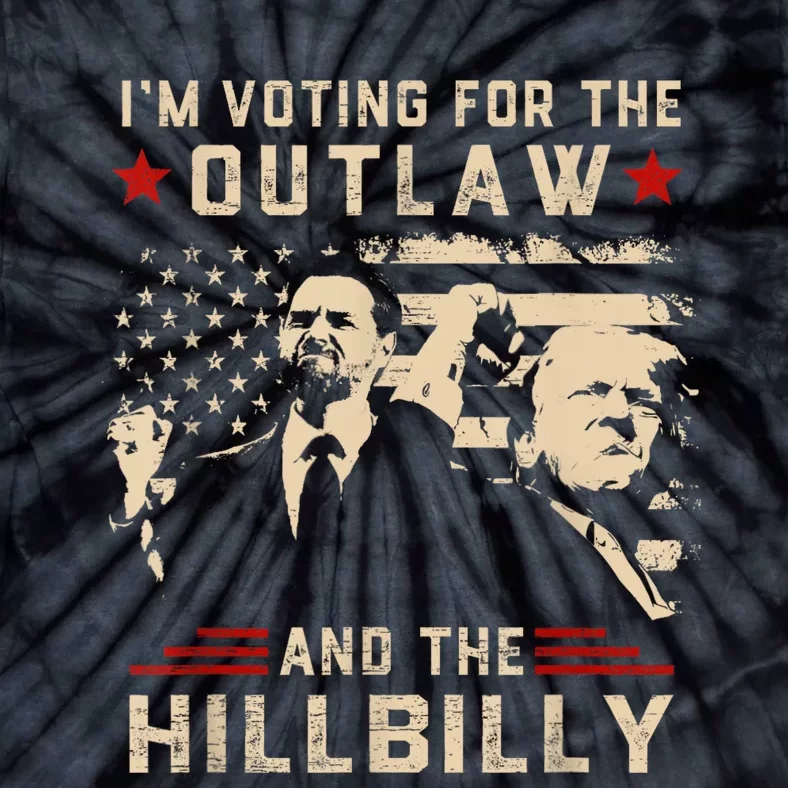 Trump 2024 Flag Outlaw Hillbilly J.D.Vance 2024 Donald Trump Tie-Dye T-Shirt