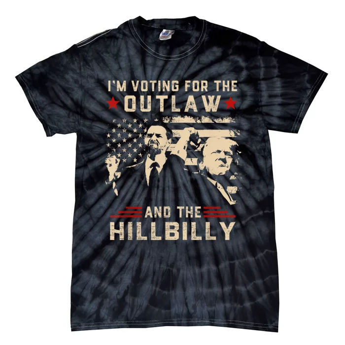 Trump 2024 Flag Outlaw Hillbilly J.D.Vance 2024 Donald Trump Tie-Dye T-Shirt