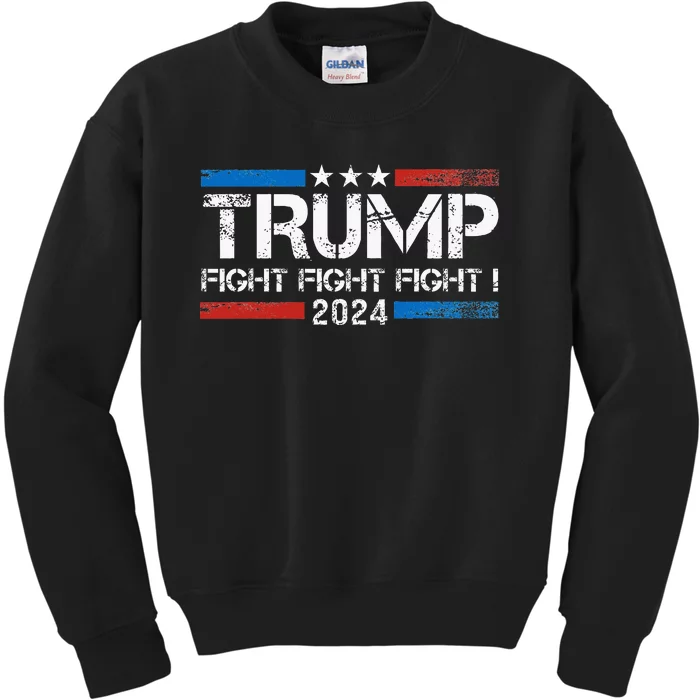 Trump 2024 Fight Fight Fight Trump President Election 2024 Kids Sweatshirt