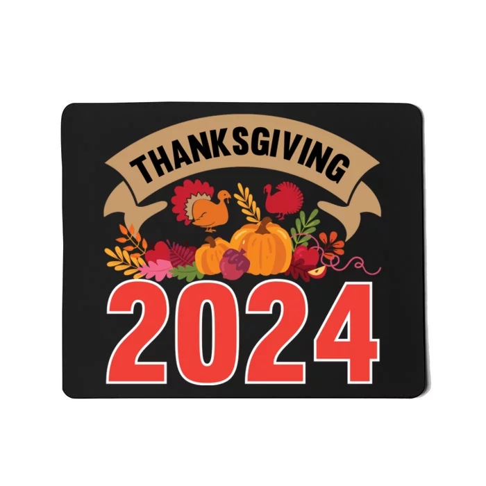 Thanksgiving 2024 Festive Typography Mousepad